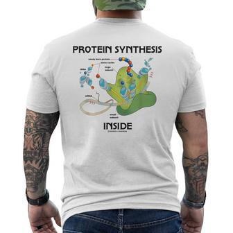 Protein Synthesis Inside Ribosome Biology Humor Men's T-shirt Back Print | Mazezy