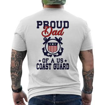 Proud Dad Of A Us Coast Guard Funny Gifts For Dad Mens Back Print T-shirt