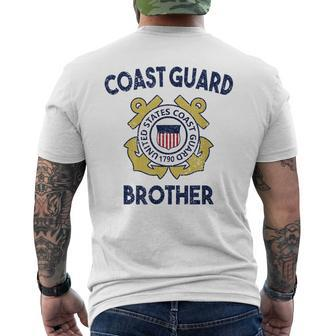 Proud Us Coast Guard Brother Military Pride Gift For Mens Pride Month Funny Designs Funny Gifts Mens Back Print T-shirt | Mazezy