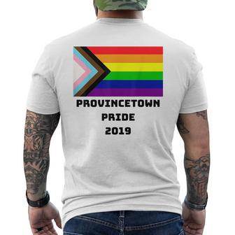 Provincetown Pride 2019 Trans And Gay Pride Flag Mens Back Print T-shirt | Mazezy