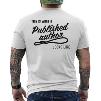 This Is What A Published Author Looks Like Men's T-shirt Back Print | Mazezy