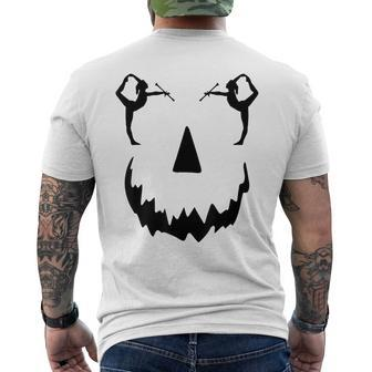 Pumpkin Baton Twirler Halloween Men's T-shirt Back Print | Mazezy AU