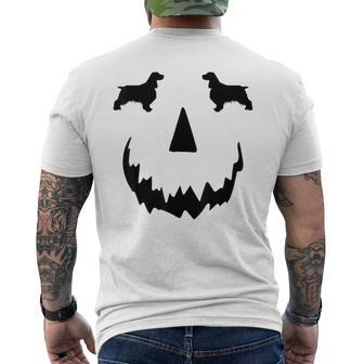 Pumpkin English Springer Spaniel Halloween Men's T-shirt Back Print | Mazezy