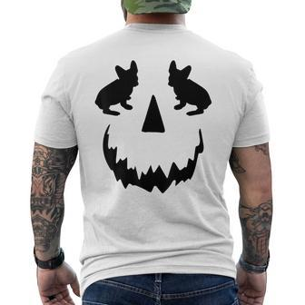 Pumpkin French Bulldogn Halloween Frenchie Men's T-shirt Back Print - Seseable