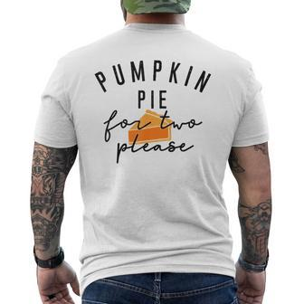 Pumpkin Pie For Two Please Men's T-shirt Back Print - Thegiftio UK