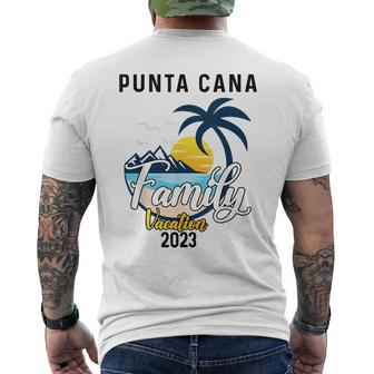 Punta Cana Family Vacation 2023 Matching Dominican Republic Mens Back Print T-shirt - Seseable