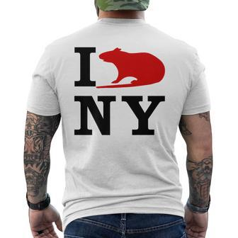 I Rat Ny I Love Rats New York Men's T-shirt Back Print | Mazezy