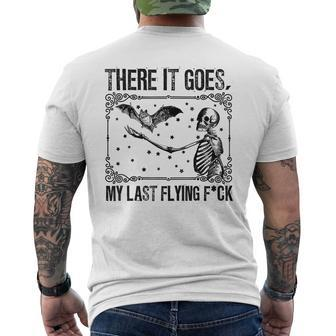 There It Goes My Last Flying F Skeletons Halloween Men's T-shirt Back Print - Monsterry CA