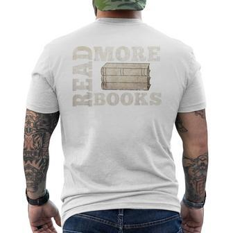 Read More Books Book Reading English Lit Funny Mens Back Print T-shirt - Thegiftio UK