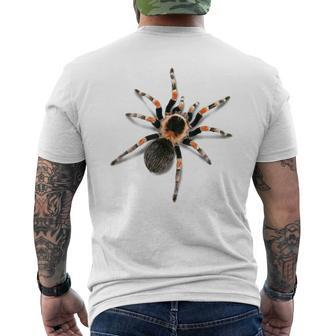 Realistic Red Knee Tarantula Men's T-shirt Back Print - Monsterry DE
