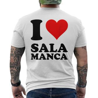 Red Heart I Love Salamanca Men's T-shirt Back Print | Mazezy