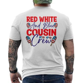 Red White And Blue Cousin Crew Cousin Crew Funny Gifts Mens Back Print T-shirt | Mazezy