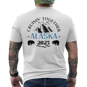 Retro Alaska Cruise 2023 Family Cruise 2023 Family Matching Mens Back Print T-shirt - Seseable
