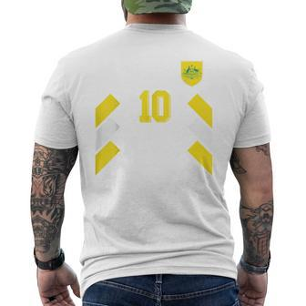 Retro Australia Soccer Or Football For Australian Fans Men's T-shirt Back Print | Mazezy