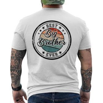 Retro Best Big Brother Ever Big Brother Mens Back Print T-shirt - Seseable
