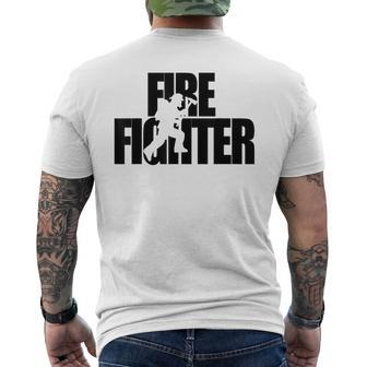 Retro Classic Fireman Gift Idea Proud Firefighter Pride Mens Back Print T-shirt | Mazezy