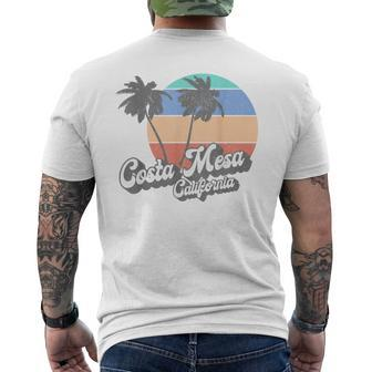 Retro Costa Mesa California Ca Vintage Beach Surf Men's T-shirt Back Print | Mazezy
