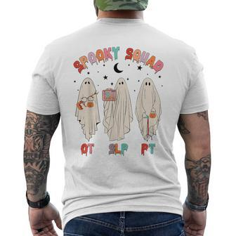Retro Halloween Spooky Squad Slp Ot Pt Rehab Therapist Men's T-shirt Back Print