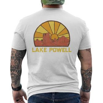 Retro Lake Powell Sun Vintage Graphic Men's T-shirt Back Print | Mazezy
