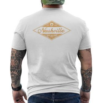 Retro Nashville Tennessee Vintage Throwback Guitar Kids Mens Back Print T-shirt - Monsterry CA