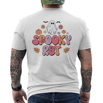 Retro Registered Behavior Technician Halloween Rbt Therapist Men's T-shirt Back Print - Monsterry