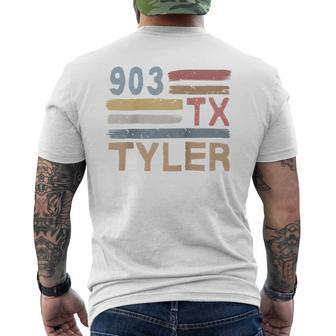 Retro Tyler Area Code 903 Residents State Texas Men's T-shirt Back Print | Mazezy