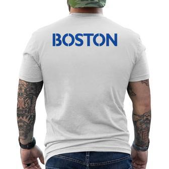 Retro Yellow Boston Vintage Throwback Running Men's T-shirt Back Print - Seseable