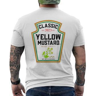 Retro Yellow Mustard Diy Halloween Costume Matching Group Men's T-shirt Back Print - Monsterry