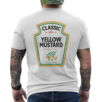 Retro Yellow Mustard Diy Halloween Costume Matching Group Men's T-shirt Back Print - Seseable