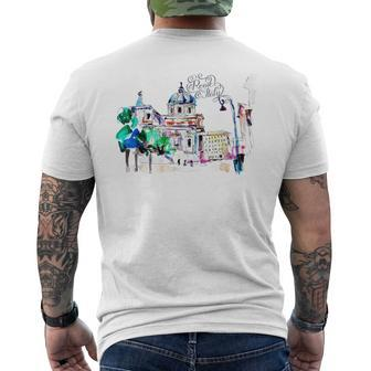 Rome Italy Souvenir Travel Gifts Italia Roma City Mens Back Print T-shirt - Monsterry CA
