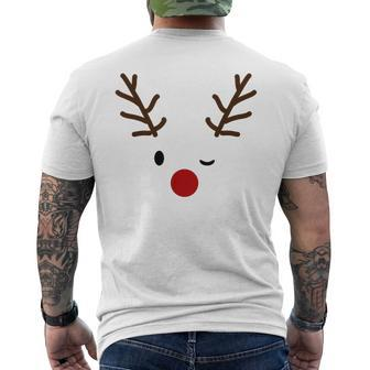 Rudolph The Red Nose Reindeer Holiday Mens Back Print T-shirt - Thegiftio UK