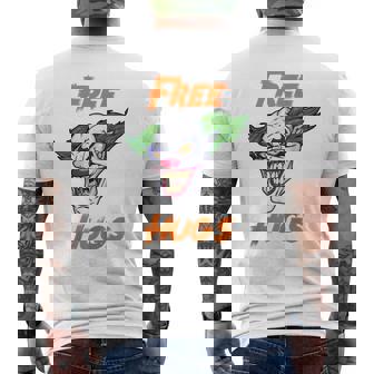 Sad Scary Clown Face Free Hugs Halloween Joke Mens Back Print T-shirt | Mazezy
