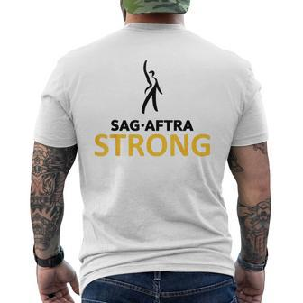 Sag Aftra Strong Funny Mens Back Print T-shirt - Monsterry AU