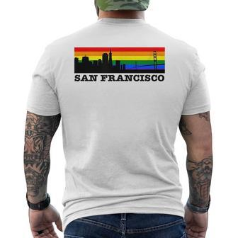 San Francisco Gay Pride Parade Gay Flag Unisex Mens Back Print T-shirt | Mazezy