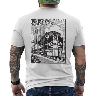 Santa Fe New Mexico Vintage Train Model Railway Locomotive Men's T-shirt Back Print | Mazezy CA