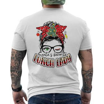 Santa's Favorite Lunch Lady I Love Being A Lunch Lady Love Men's T-shirt Back Print - Monsterry UK