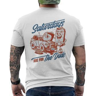 Saturdays Are For The Dads Car Guy Mens Back Print T-shirt - Thegiftio UK