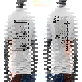 Do What You Say Motivational Goal Setting Cool Success Quote Men's T-shirt Back Print | Mazezy