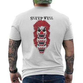 Scary Clowns Creepy Goodnight Sleep Well Mens Back Print T-shirt | Mazezy
