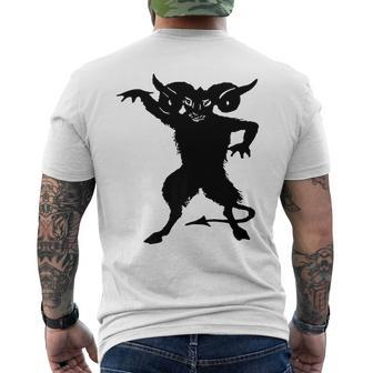 Scary Goat Devil Mens Back Print T-shirt | Mazezy