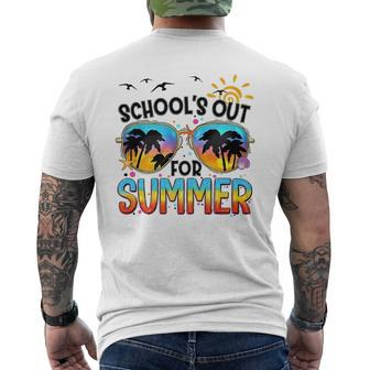 Schools Out For Summer Last Day Of School BeachSummer Men's Crewneck Short Sleeve Back Print T-shirt