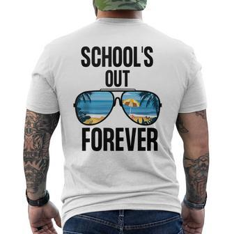 Schools Out Forever  Graduation  Last Day Of School Men's Crewneck Short Sleeve Back Print T-shirt