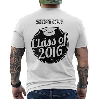 Seniors Class Of 2016 Graduation Men's T-shirt Back Print | Mazezy DE