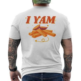 Shes My Sweet Potato I Yam Set Thanksgiving Couples Matching Men's T-shirt Back Print | Mazezy