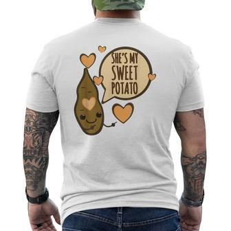 She's My Sweet Potato I Yam Thanksgiving Matching Couple Set Men's T-shirt Back Print - Monsterry DE