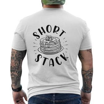 Short Stack Pancake Maker Dad Son Matching Fathers Day Mens Back Print T-shirt | Mazezy