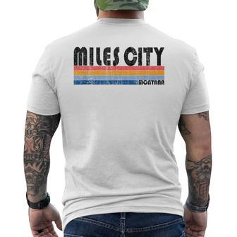 Show Your Miles City Mt Hometown Pride With This Retro 70S Mens Back Print T-shirt | Mazezy