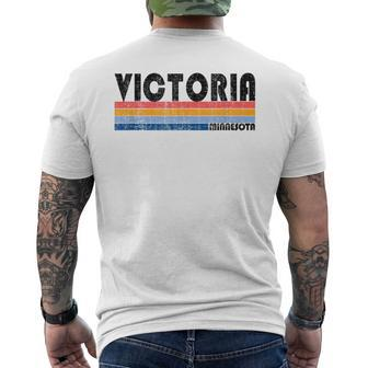 Show Your Victoria Mn Hometown Pride With This Retro 70S 80 Mens Back Print T-shirt | Mazezy