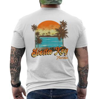 Siesta Key Florida Beach Summer Vacation Palm Trees Sunset Florida Gifts & Merchandise Funny Gifts Mens Back Print T-shirt | Mazezy