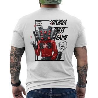 Skibidi Toilet Speakerman Cameraman Tv Man Men's T-shirt Back Print - Seseable